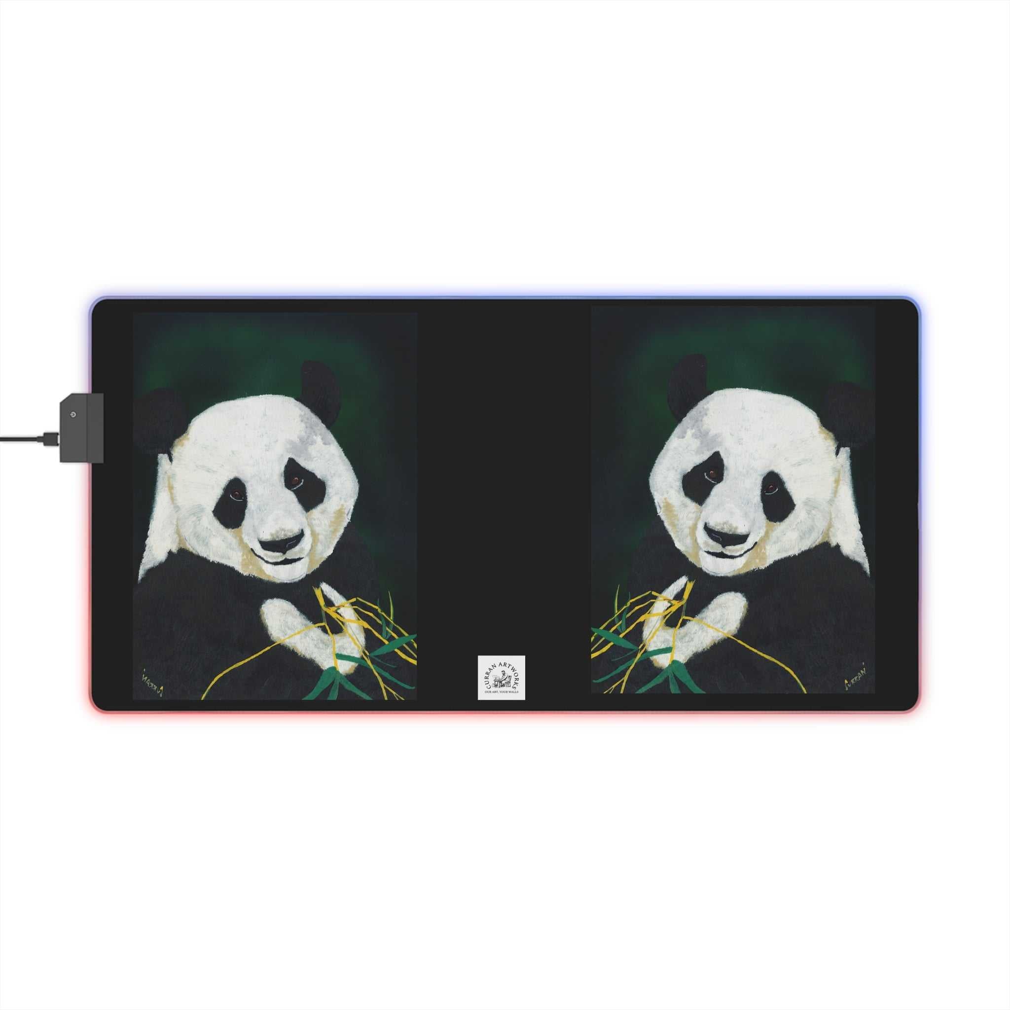 Panda LED Gaming Mouse Pad - RGB Light-Up Desk Accessory