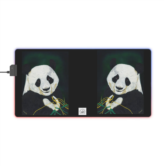Panda LED Gaming Mouse Pad - RGB Light-Up Desk Accessory