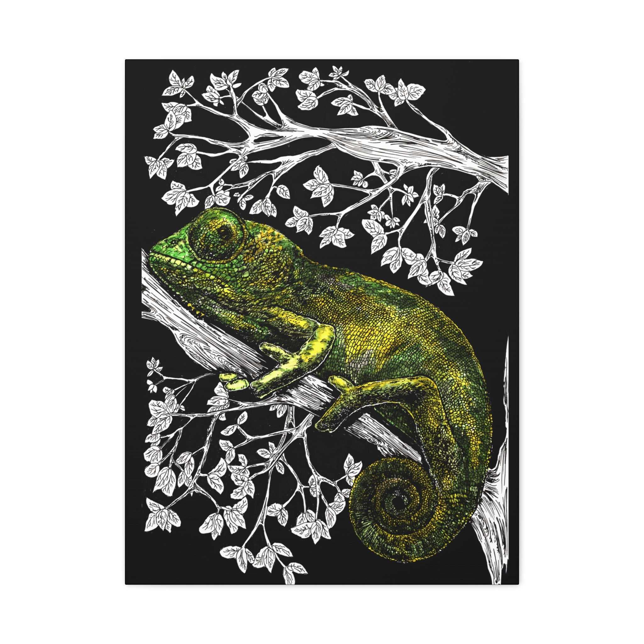 Chameleon in Tree Wall Art Print of the Original wall art