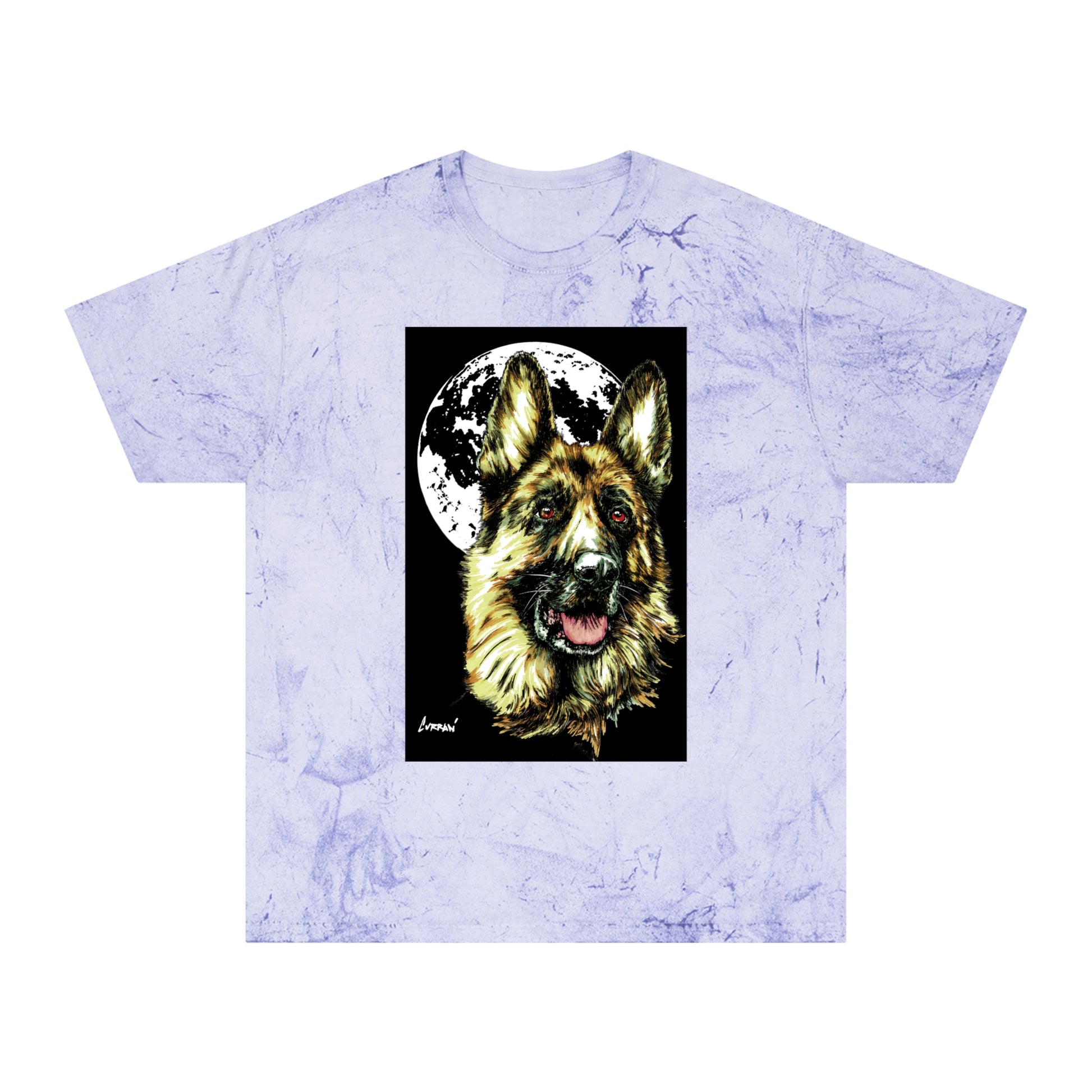 German Shepherd Moon T-Shirt - Unisex Tee for Dog Lovers