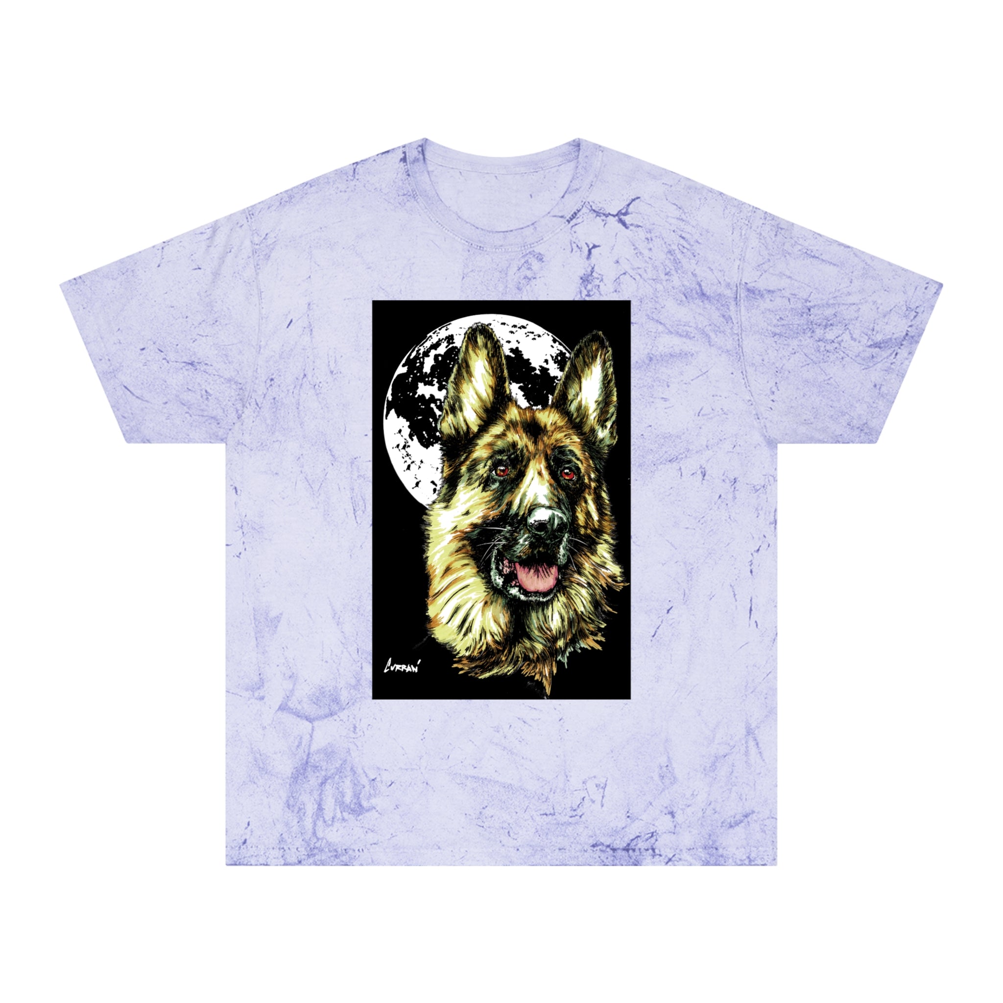 German Shepherd Moon T-Shirt - Unisex Tee for Dog Lovers