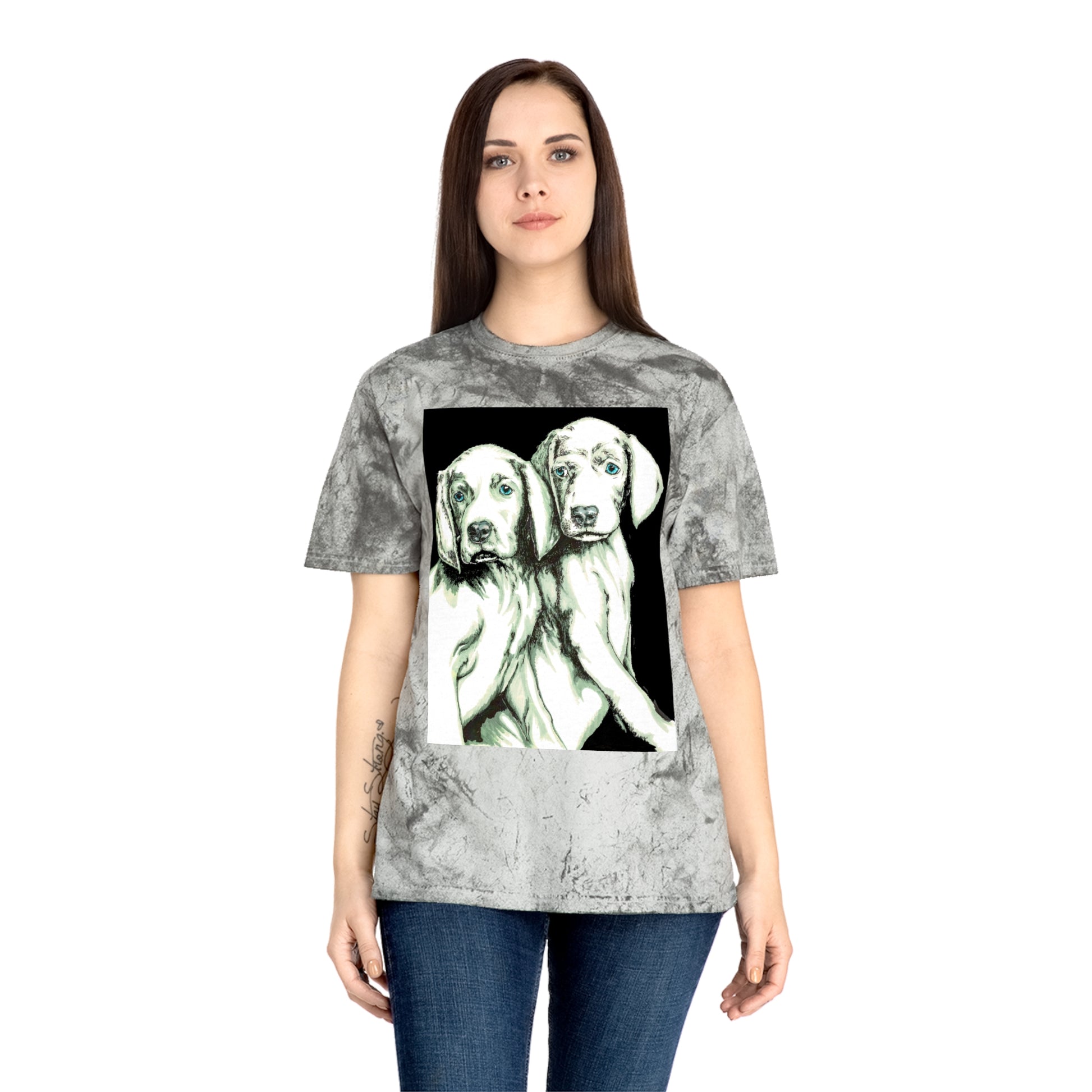 Color Blast Unisex T-Shirt with Playful Dog Design