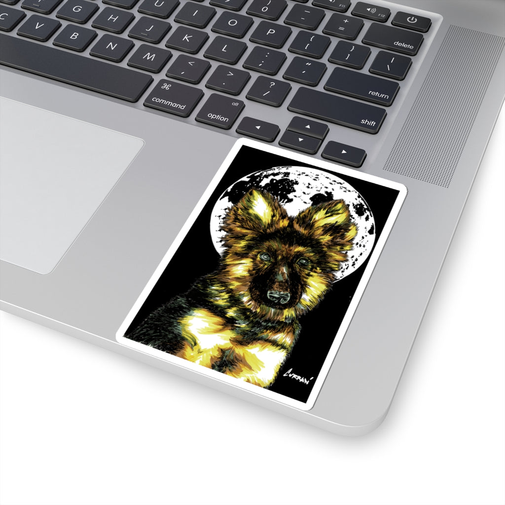 German Shepherd Puppy Kiss-Cut Sticker, Perfect gift