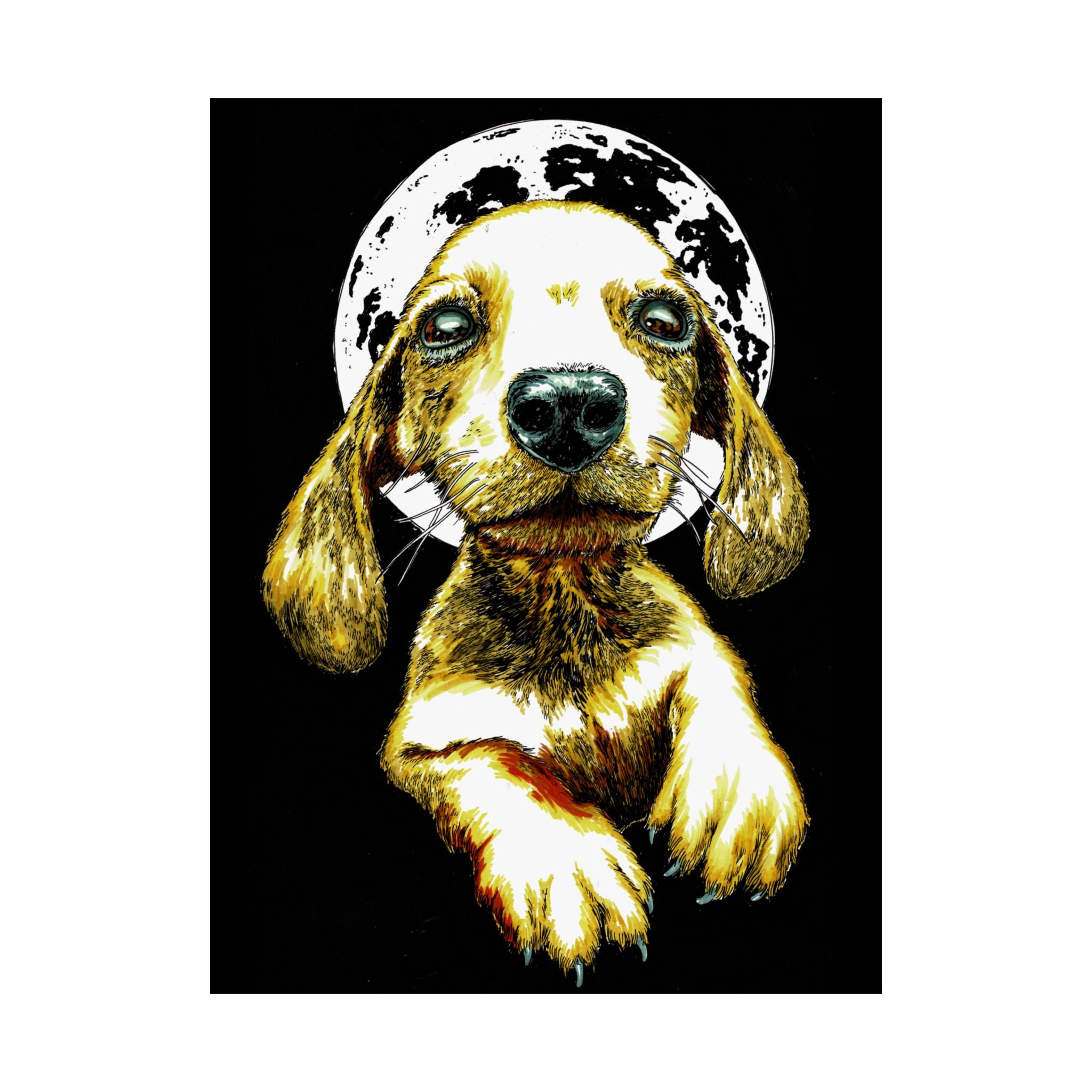 Charming Dog Satin Poster - 300gsm Wall Art Print