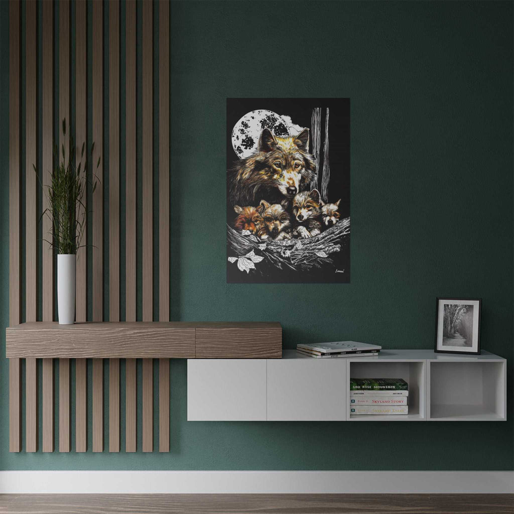 Wolf Family Satin Poster - Stunning Wildlife Artwork