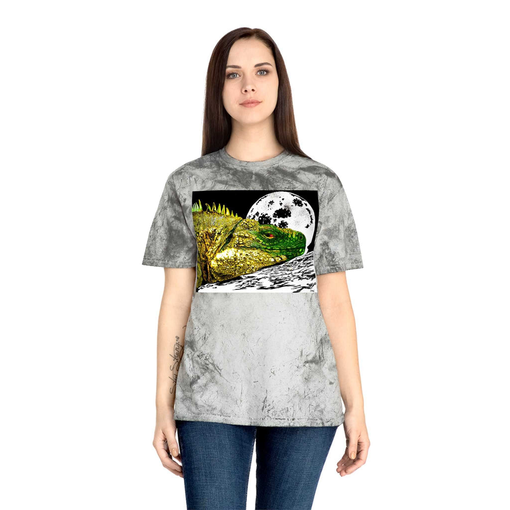 Reptile Moonlight T Shirt Hand Drawn Color Blast Design