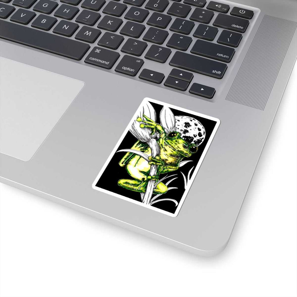 Transform your laptop, water bottle, and more with our Whimsical Frog Kiss-Cut Stickers for Nature Lovers. Perfect for adding a touch of nature-inspired charm!