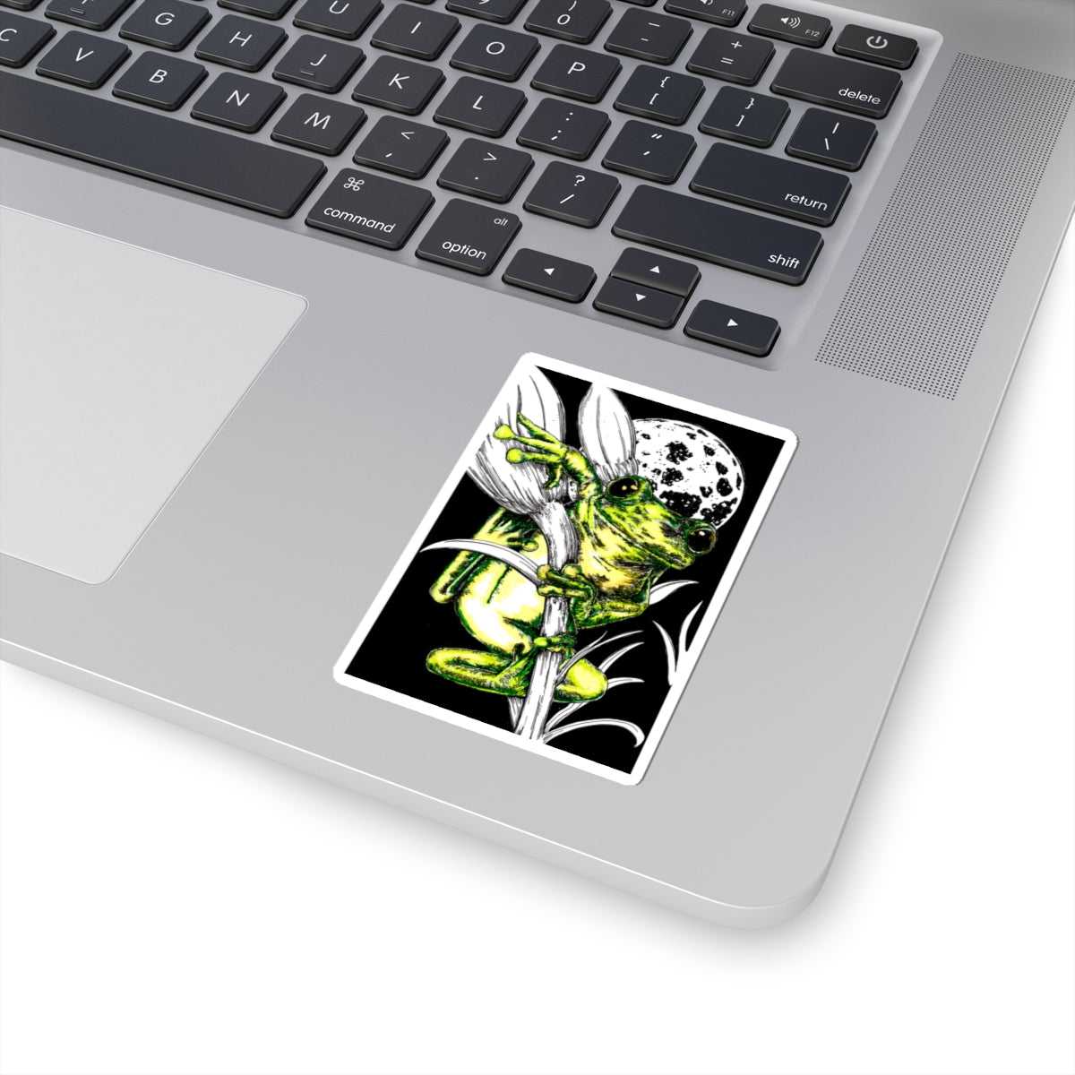 Transform your laptop, water bottle, and more with our Whimsical Frog Kiss-Cut Stickers for Nature Lovers. Perfect for adding a touch of nature-inspired charm!
