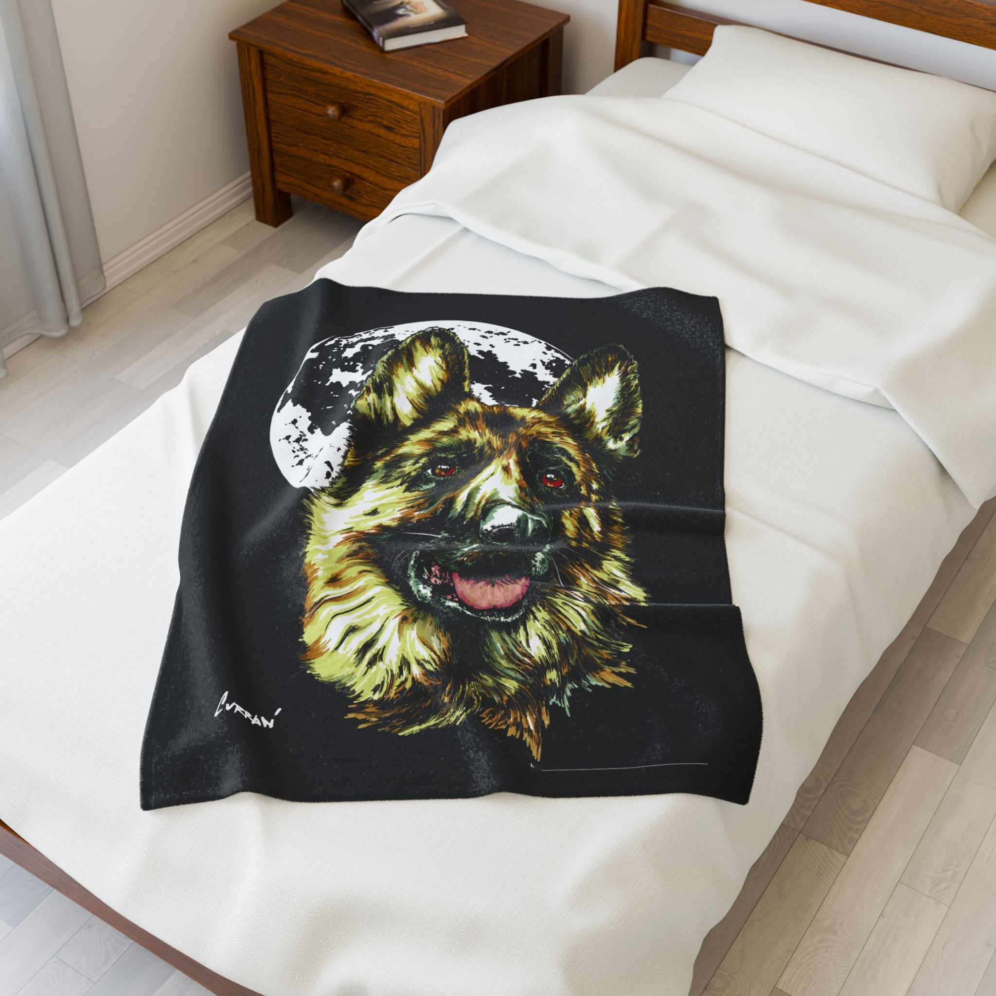 Cozy German Shepherd Velveteen Plush Blanket Designed Gift