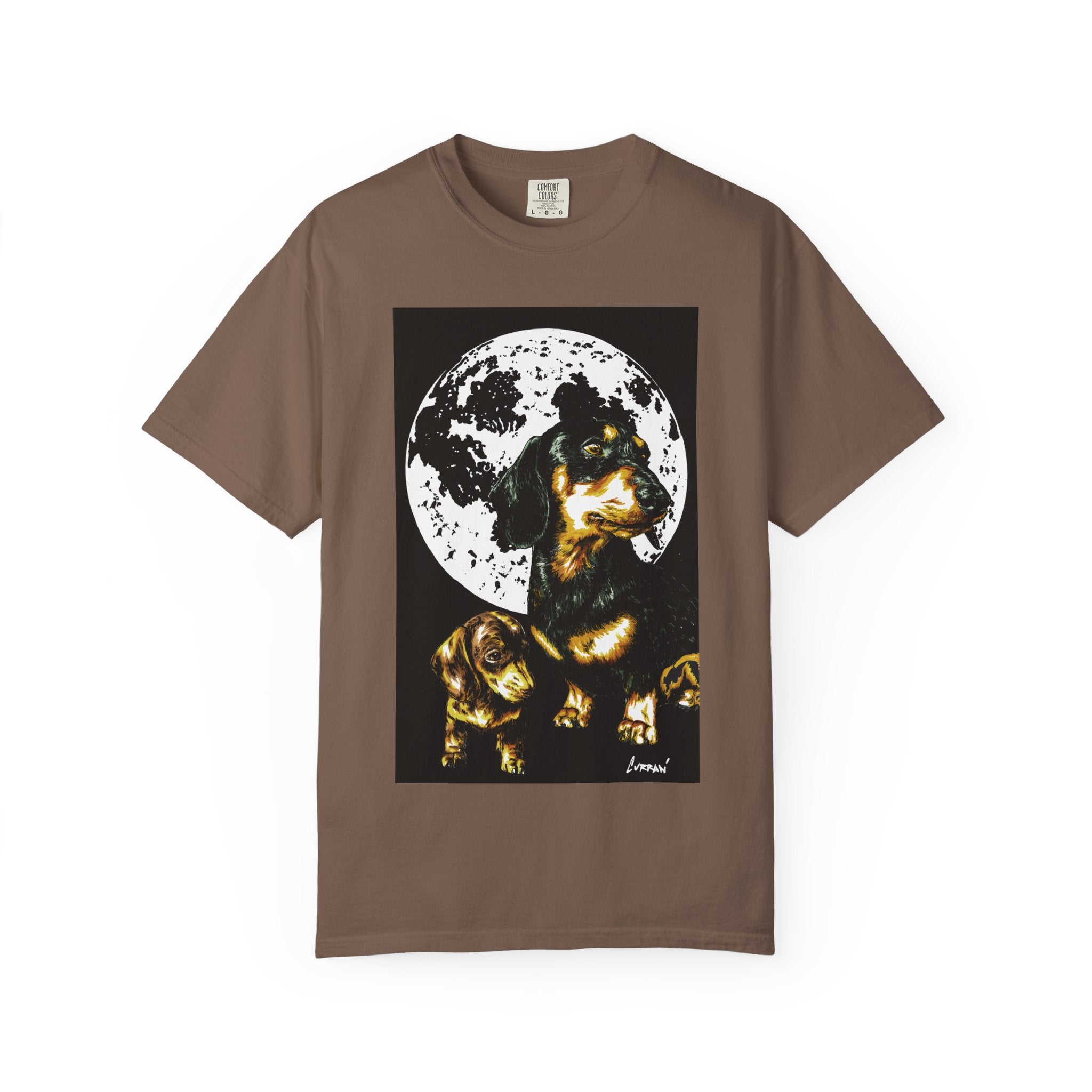 Dachshund Puppies Full Moon Dog Lovers T-Shirt