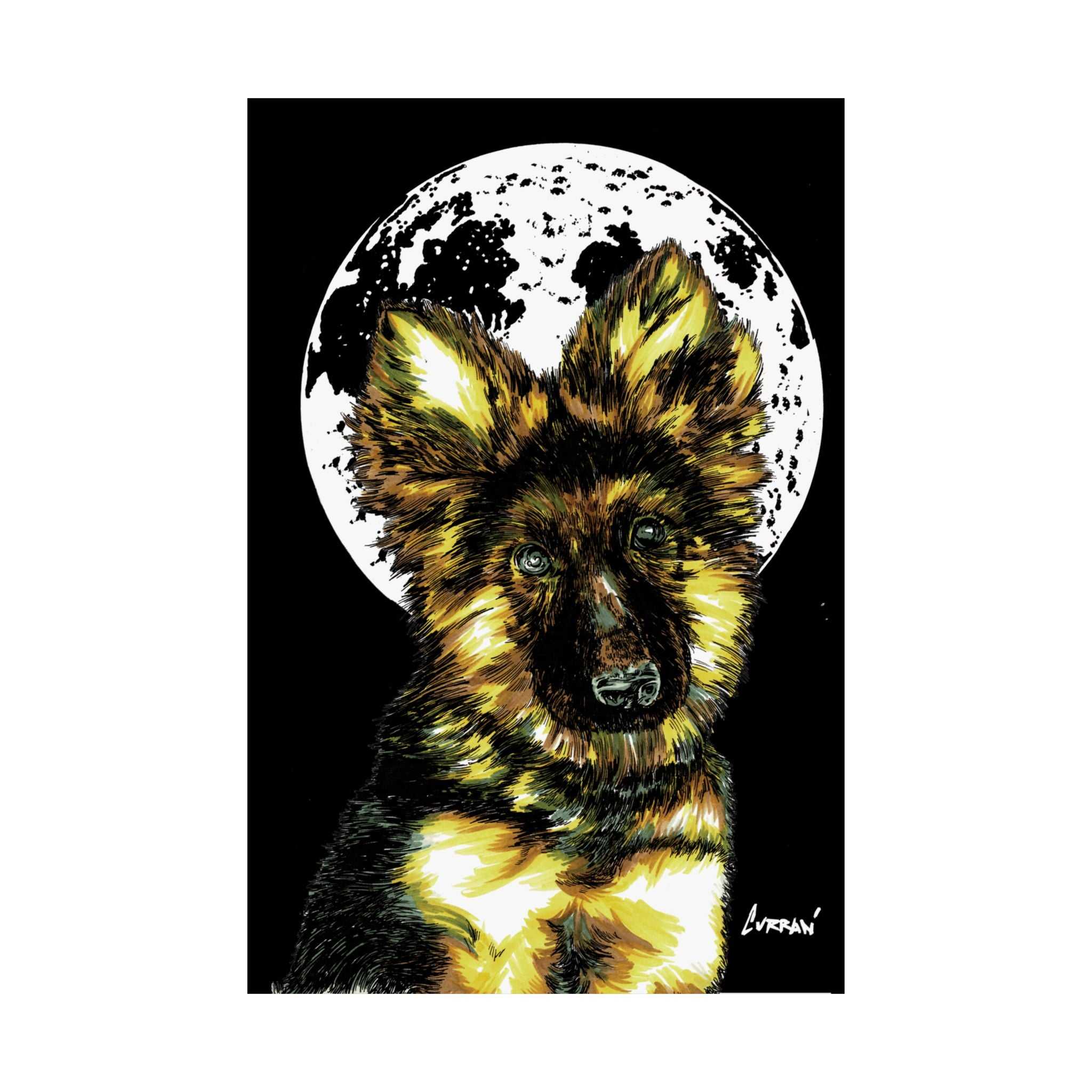 German Shepherd Satin Poster | 300gsm Art Print for Dog Lovers