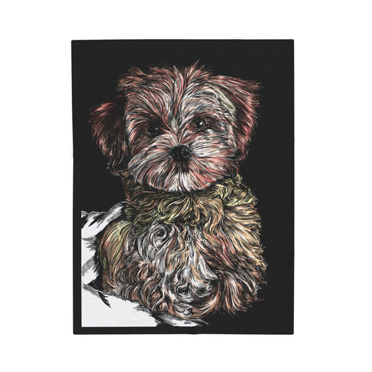 Cozy Dog Lover Velveteen Plush Blanket Perfect for Gifts