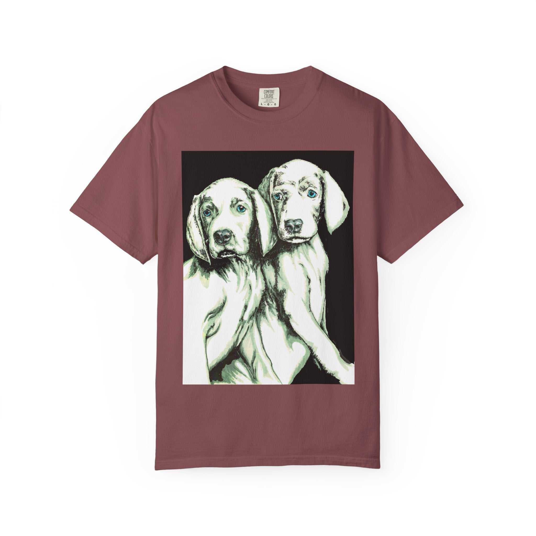 Fall in love with our Puppy Love Unisex Tee featuring the Hand Drawn Original Art. Perfect for dog and pet lovers everywhere!