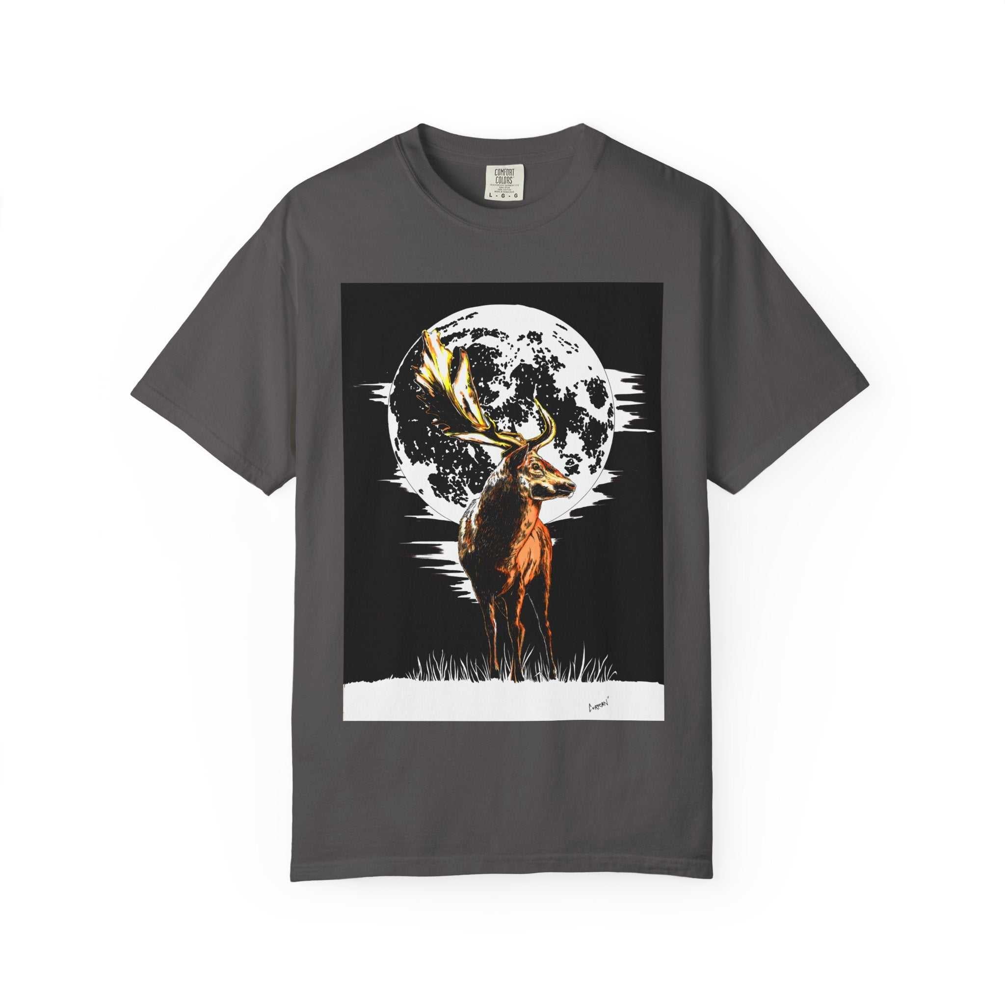 Moonlit Stag Unisex T-Shirt - Nature-Inspired Graphic Tee
