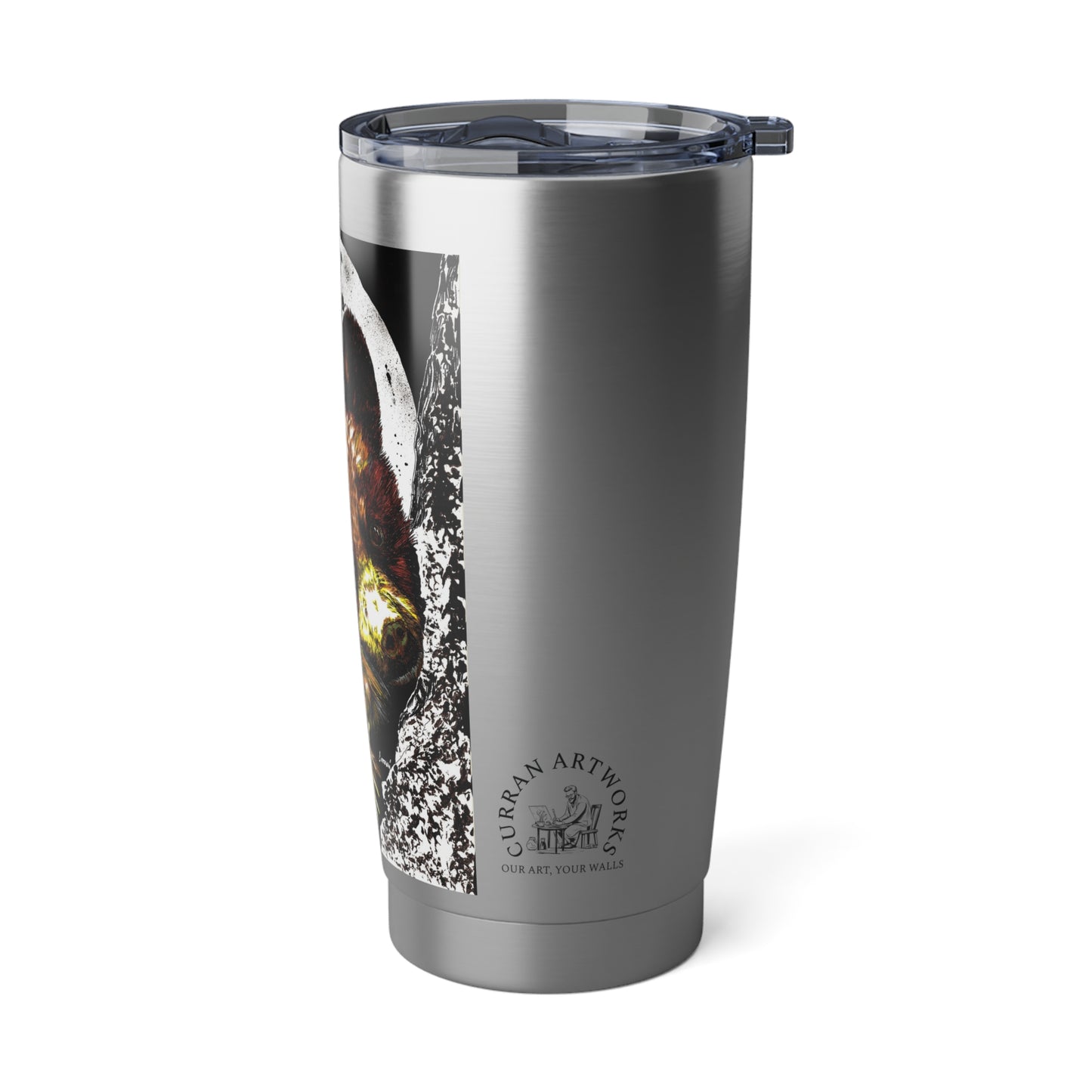 Brown Bear Cub 20oz Tumbler, Wildlife Art Mug