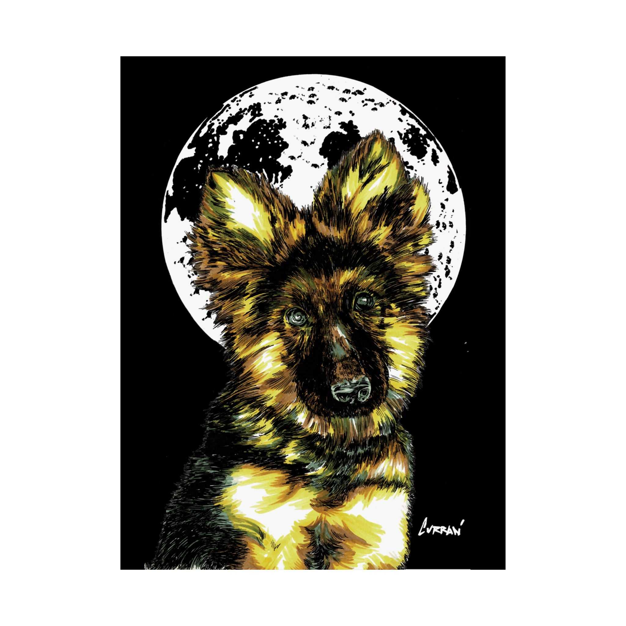 German Shepherd Satin Poster | 300gsm Art Print for Dog Lovers