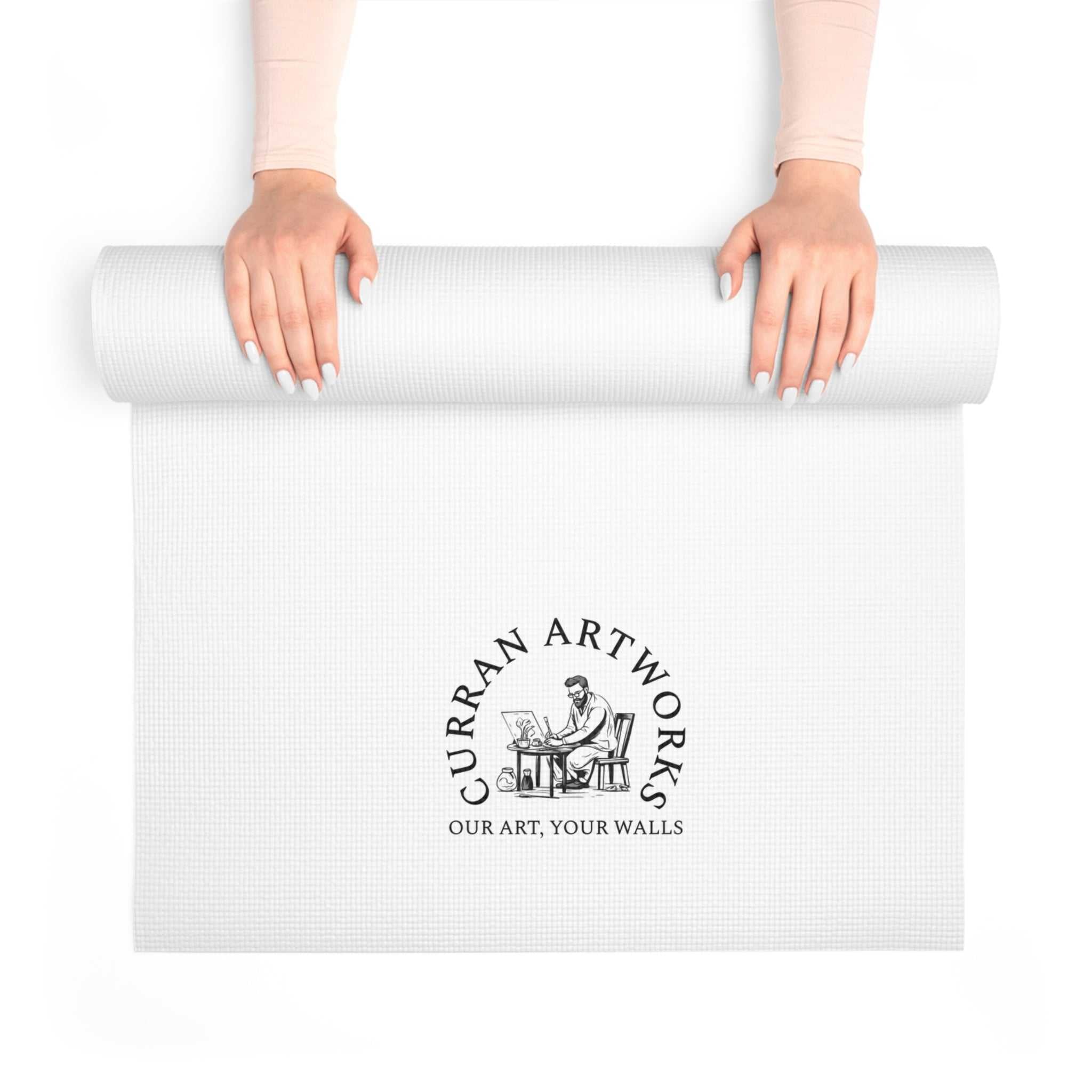 Panda Yoga Mat, Hand-Painted Mat, Artistic Yoga Mat,