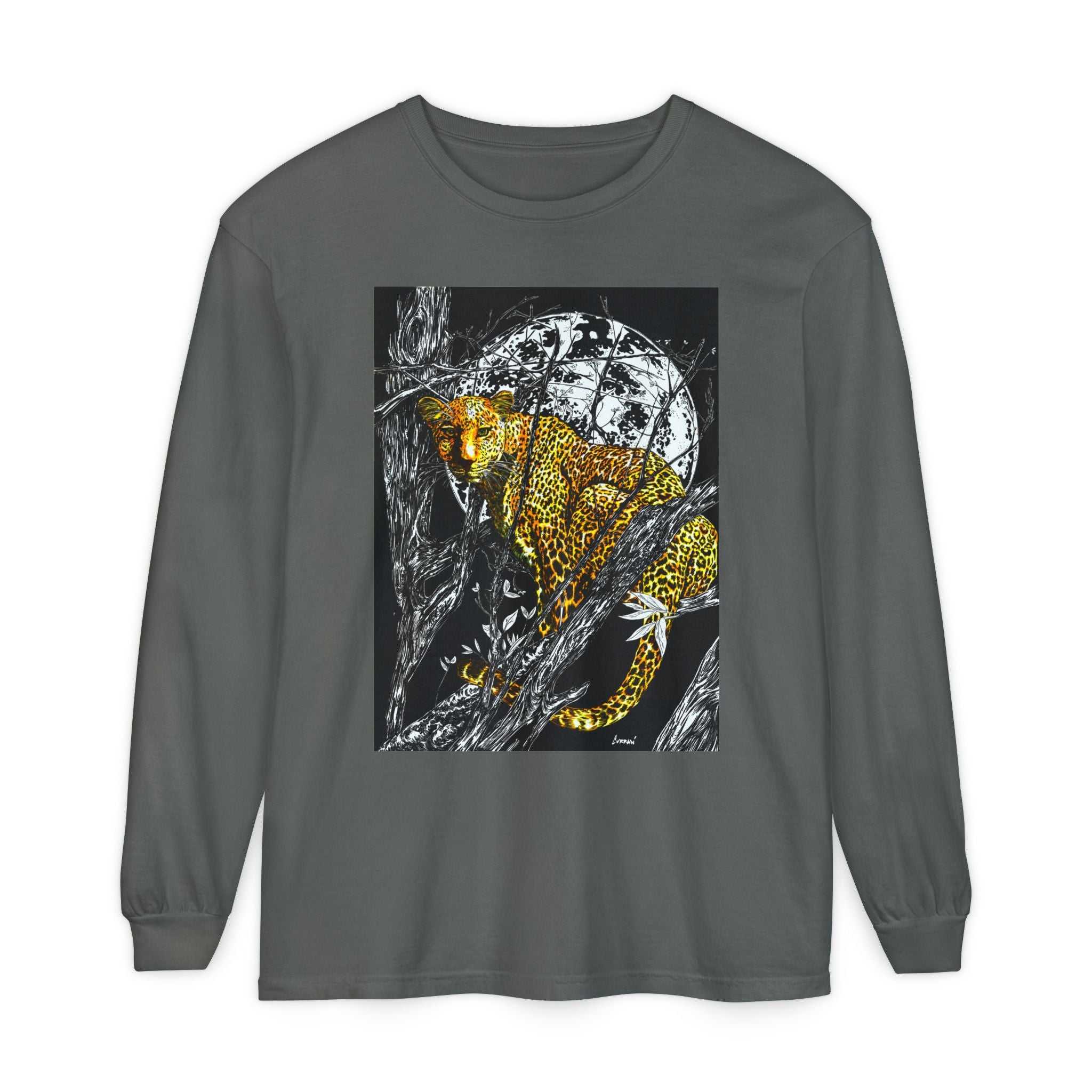 Wild Cheetah Unisex Long Sleeve T Shirt Eco-Friendly