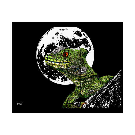 Lizard Moon Satin Poster | 300gsm Art Print for Home Décor