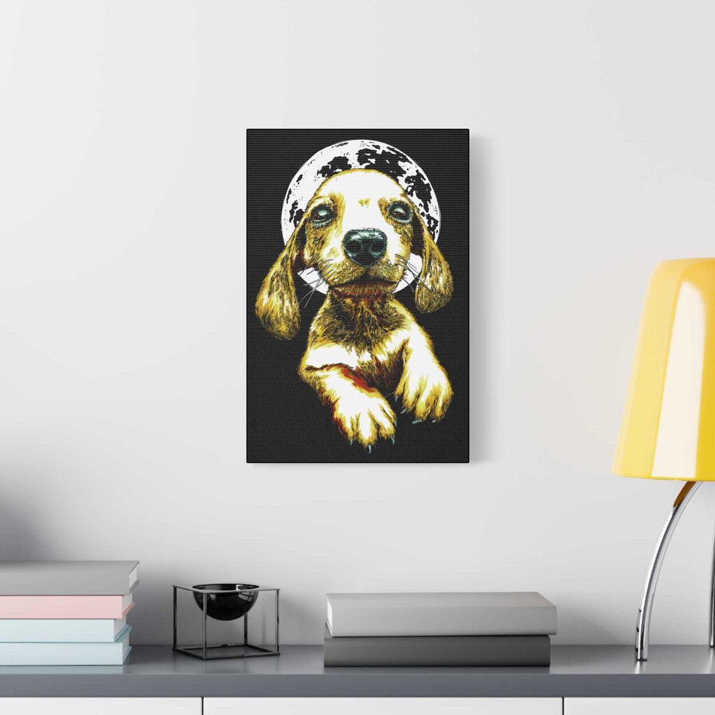 Add a touch of whimsy to your walls with our Whimsical Dog Canvas Wall Art - 1.25" Stretched Matte Print. Perfect for dog lovers!