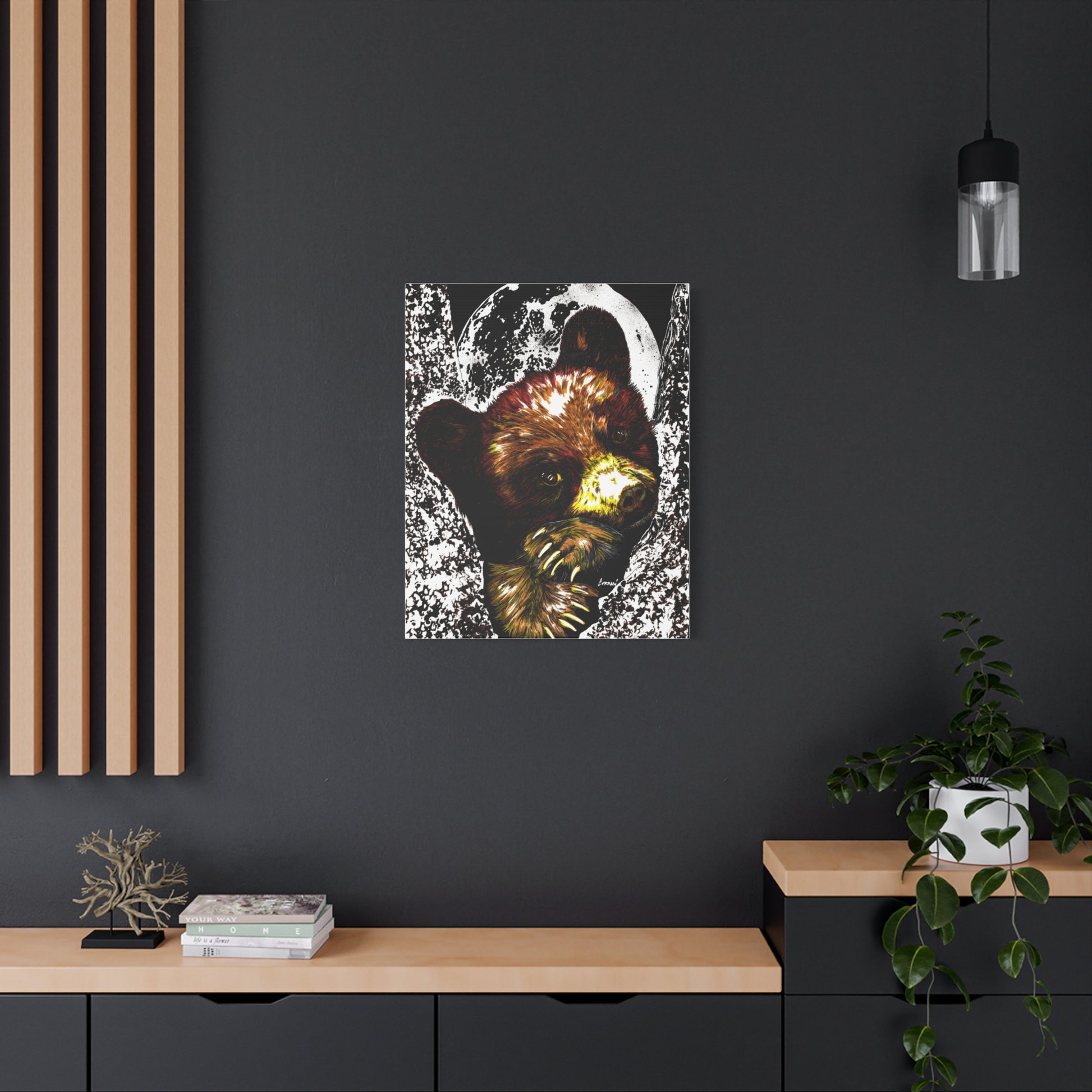 Brown Bear Cub Print of the Original, hand drawn wall art