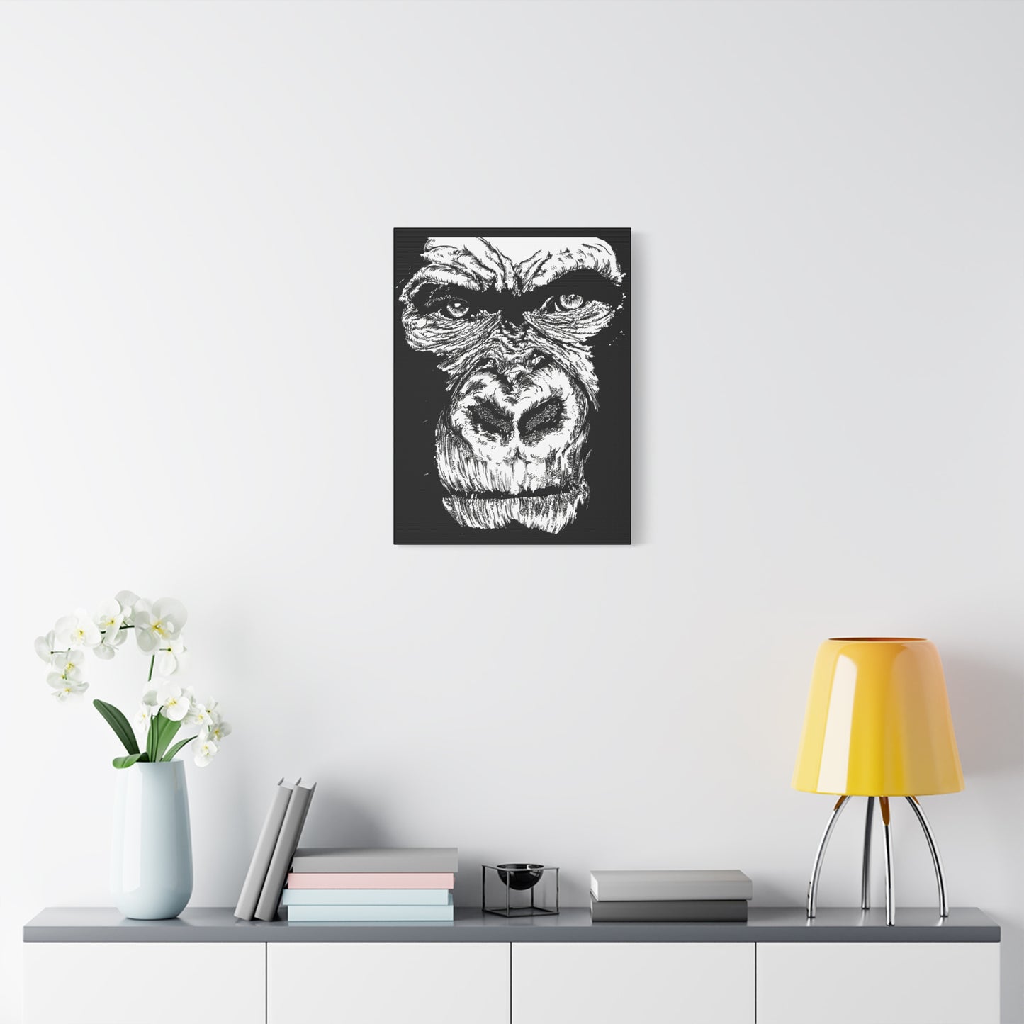 Gorilla Wall Art, Gorilla Print, Hand-Drawn Gorilla