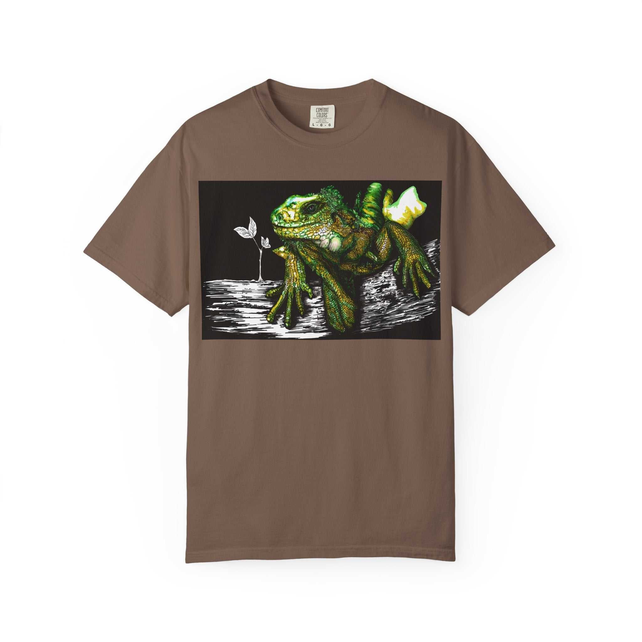 Iguana Unisex T-shirt - Hand Painted Art Design