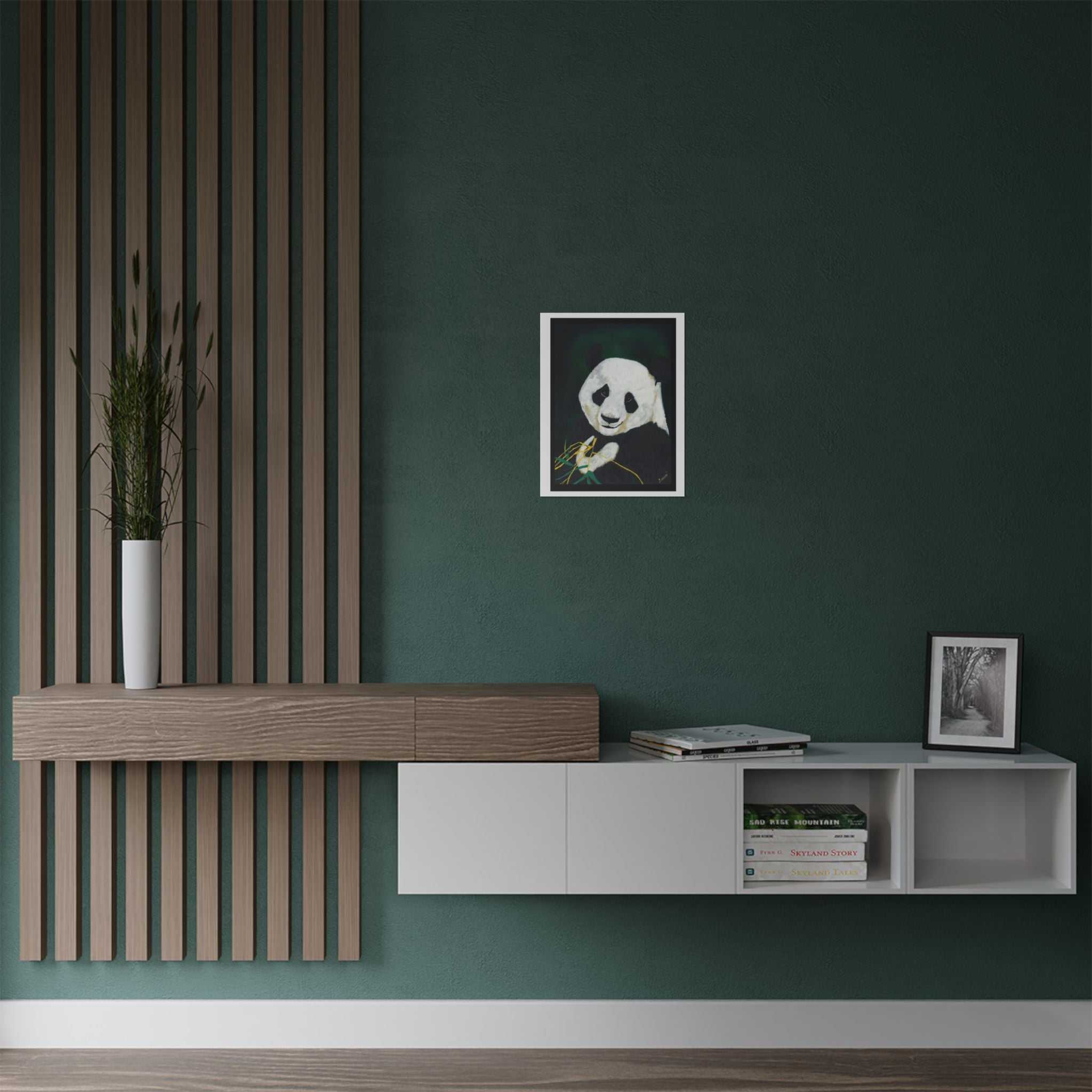Giant Panda Portrait Satin Poster - Wall Art for Nature Lovers