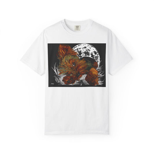 Yorkie Terrier Unisex Garment-Dyed T-Shirt – Original Hand-Drawn Art