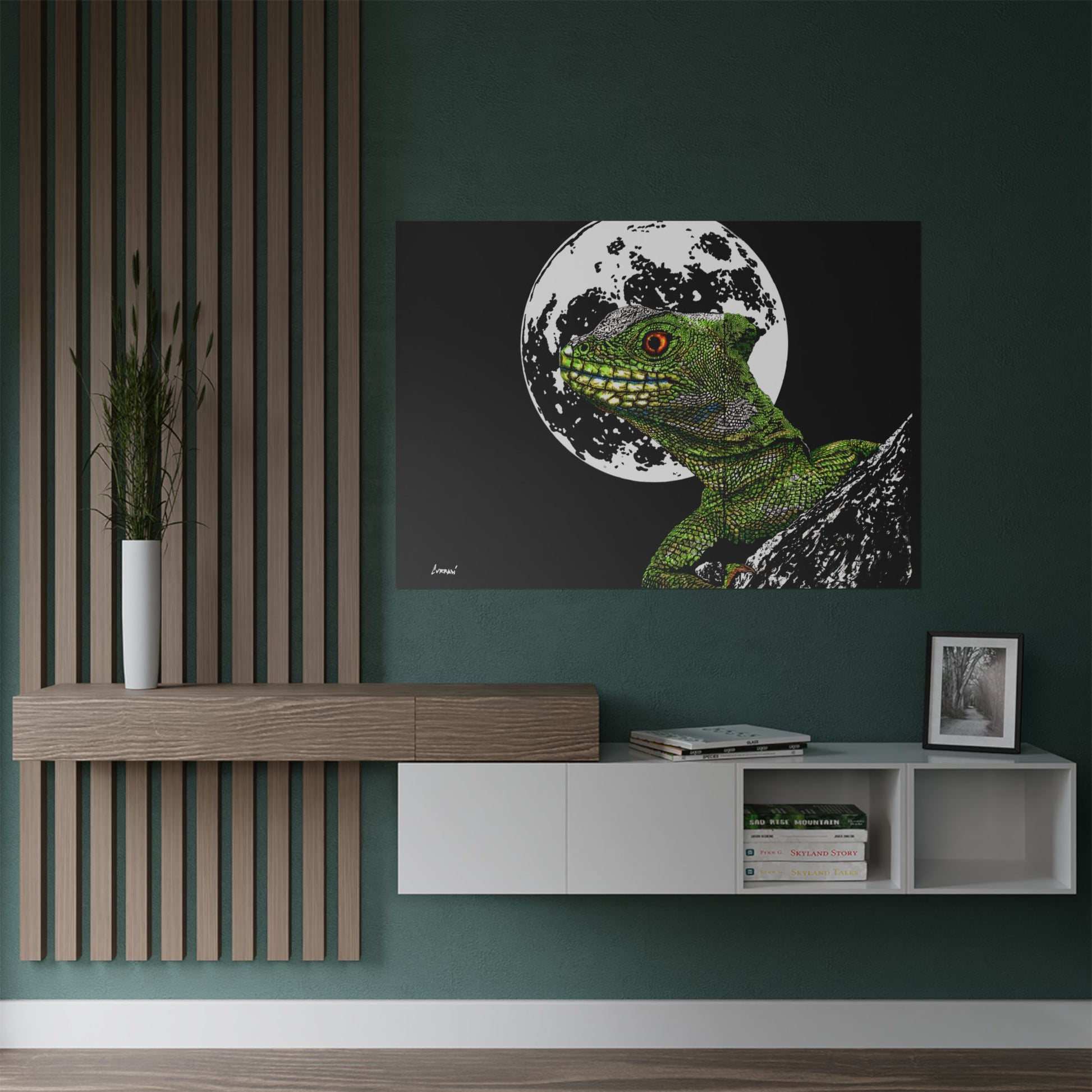 Lizard Moon Satin Poster | 300gsm Art Print for Home Décor