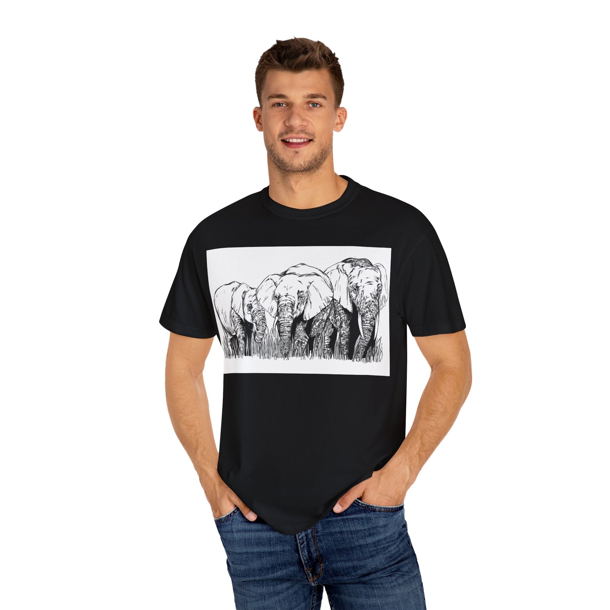 Eco-Friendly Elephant Graphic Unisex T-Shirt