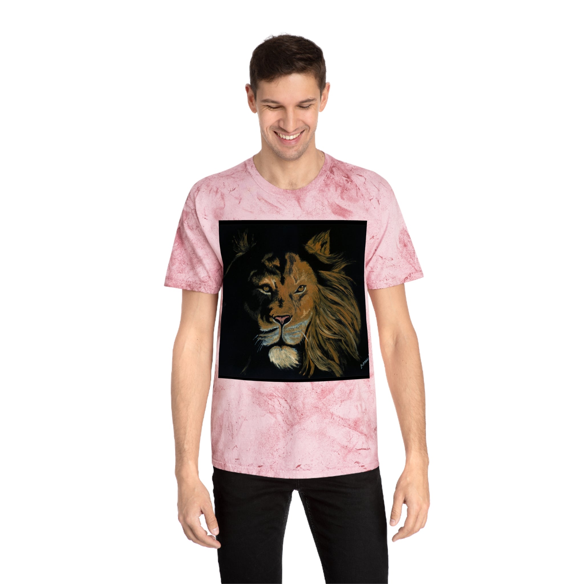 Color Blast T Shirt Powerful Lion Design by Kris Curran