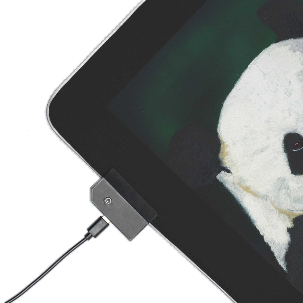Panda LED Gaming Mouse Pad - RGB Light-Up Desk Accessory