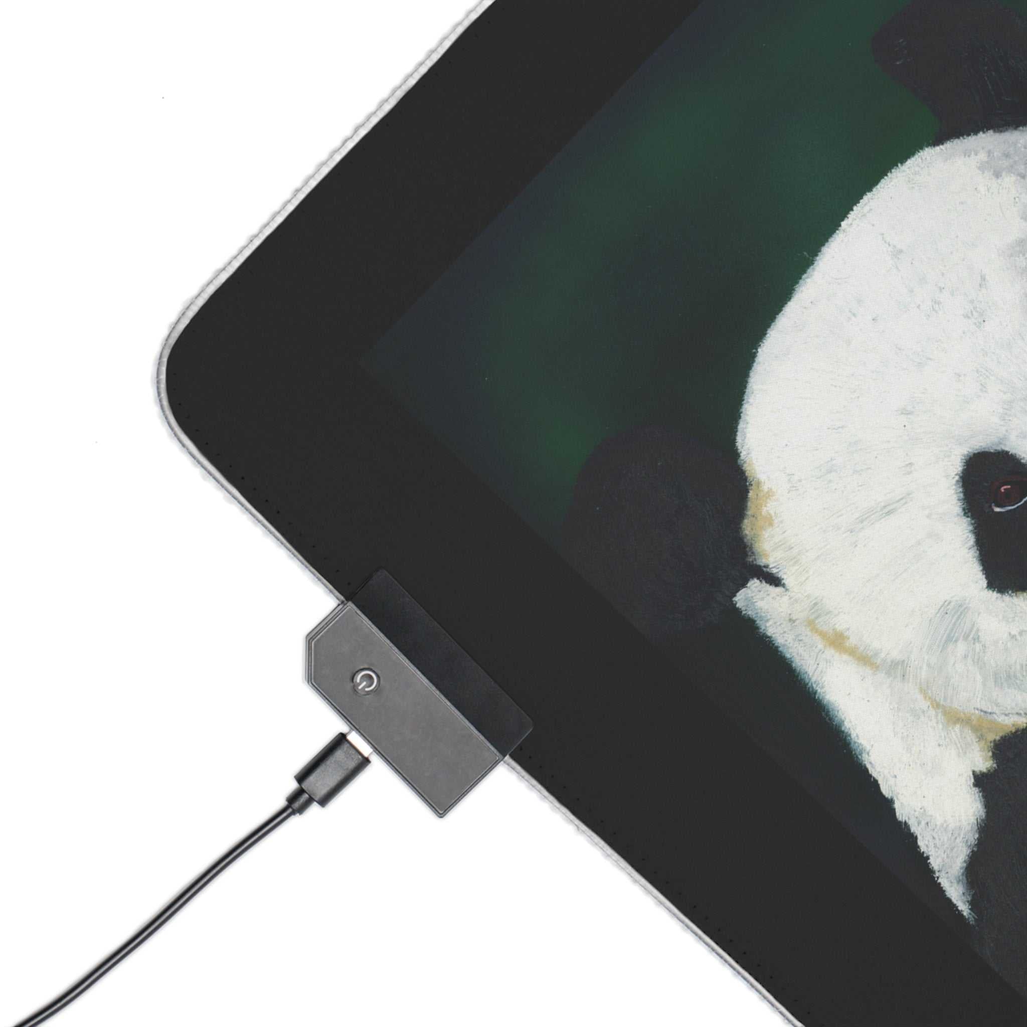 Panda LED Gaming Mouse Pad - RGB Light-Up Desk Accessory