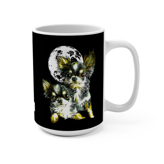 Chihuahua Moonlit Mug - 15oz, Perfect Gift for Dog Lovers