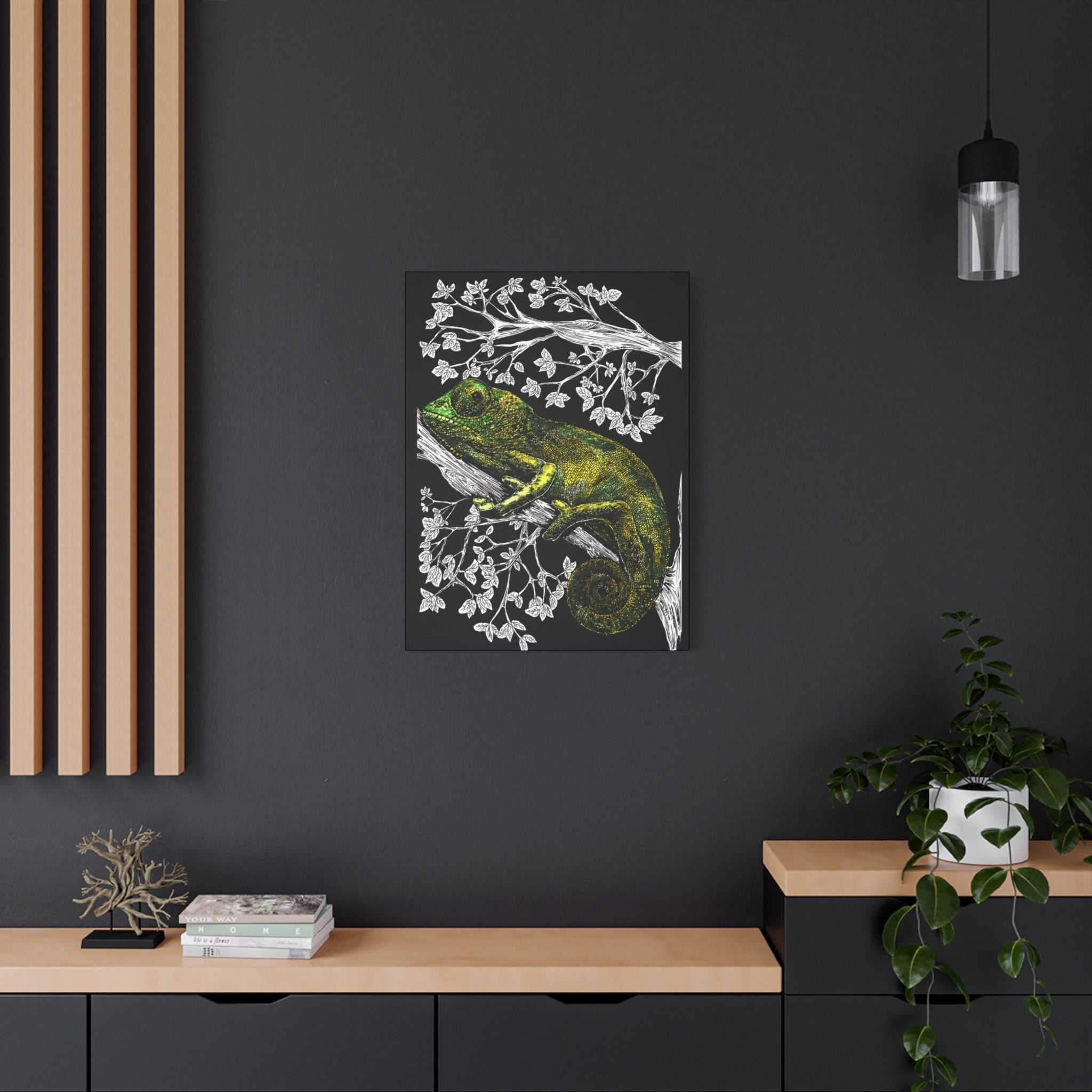 Chameleon in Tree Wall Art Print of the Original wall art