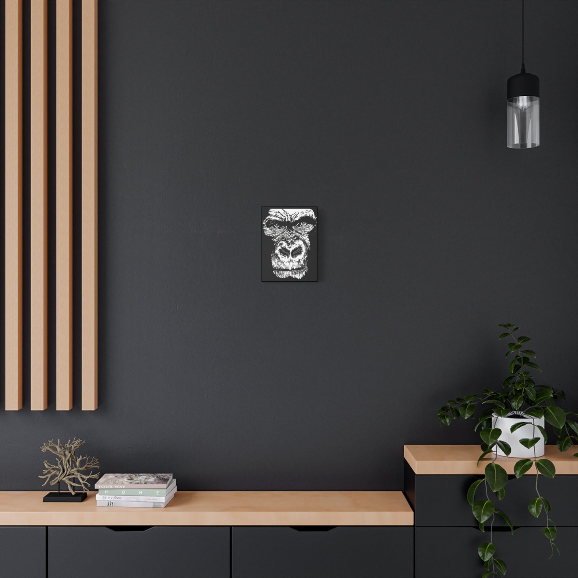 Gorilla Wall Art, Gorilla Print, Hand-Drawn Gorilla