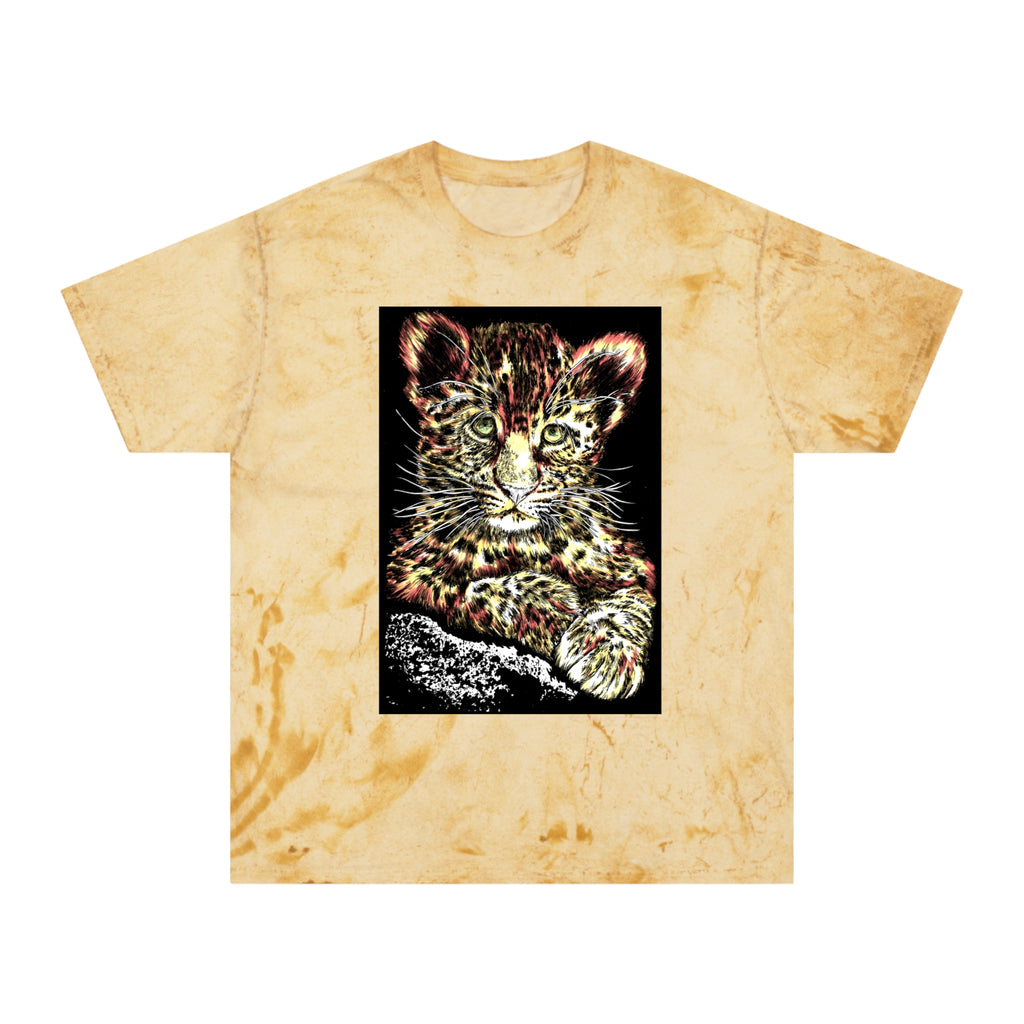 Majestic Leopard Color Blast T Shirt Original Hand Drawn Art