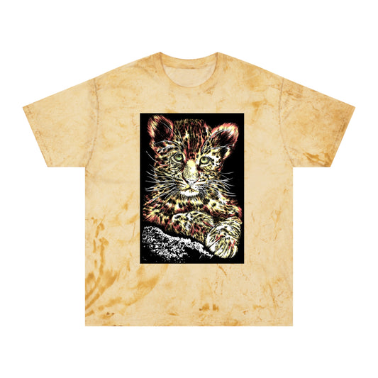 Majestic Leopard Color Blast T Shirt Original Hand Drawn Art