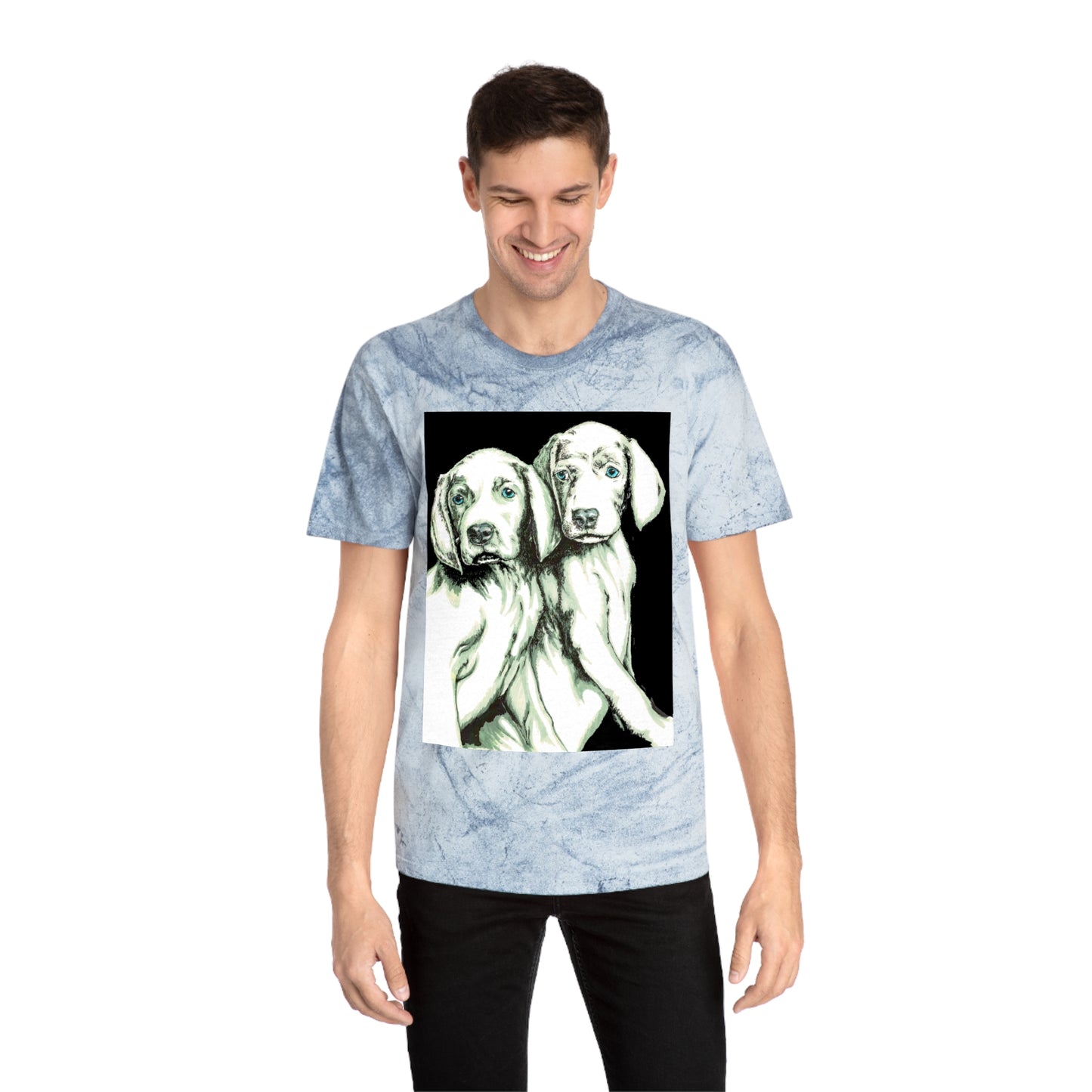 Color Blast Unisex T-Shirt with Playful Dog Design