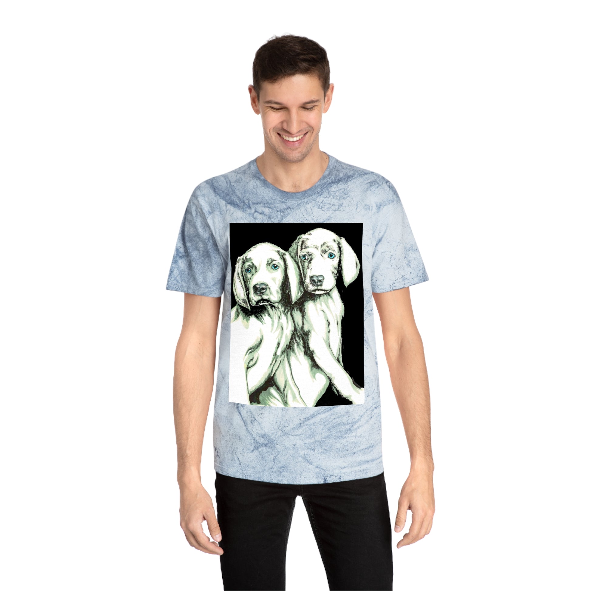 Color Blast Unisex T-Shirt with Playful Dog Design