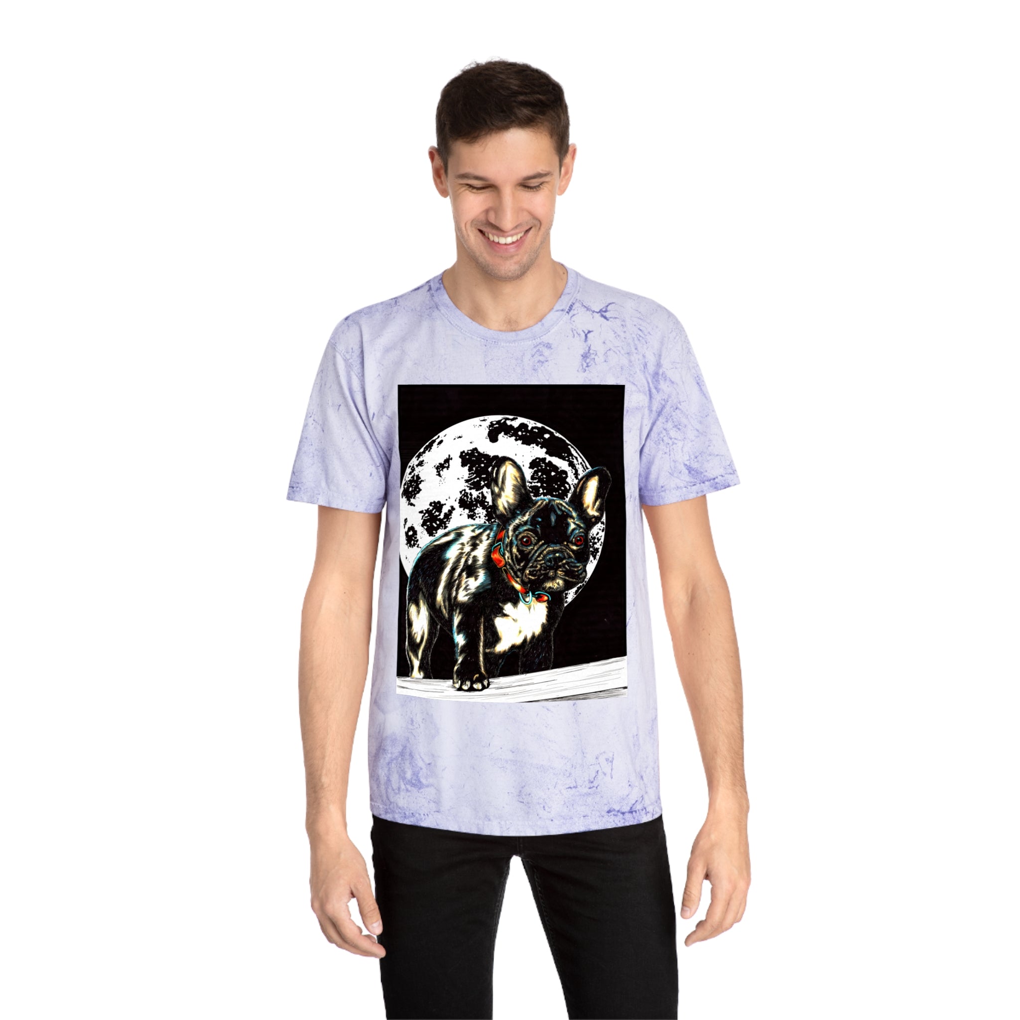 Color Blast French Bulldog T-Shirt | Unisex Moonlit Design