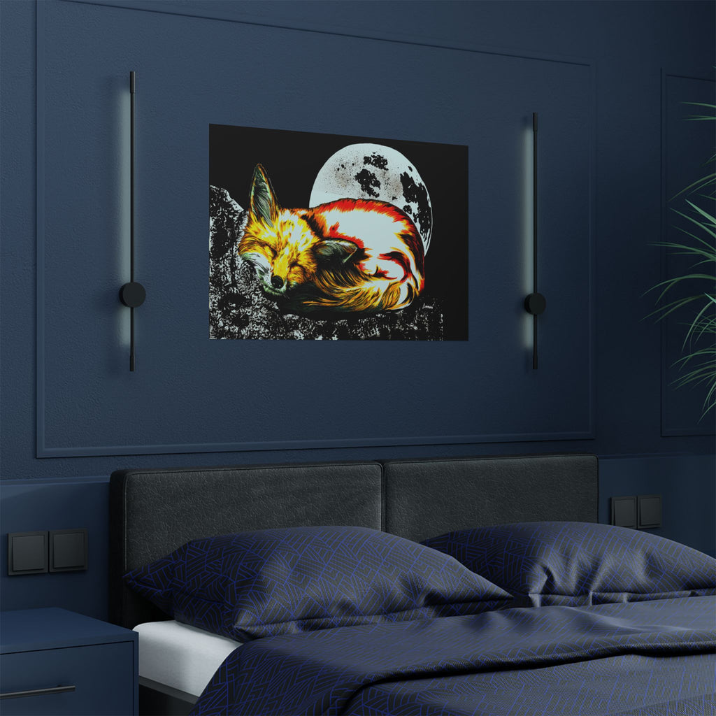 Dreamy Fox Satin Poster - 300gsm Art Print for Animal Lovers