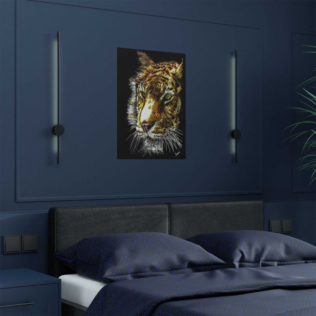 Tiger Satin Poster (300gsm) - Vibrant Wildlife Wall Art