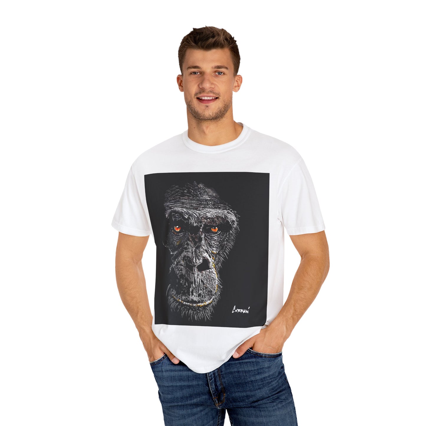 Gorilla Garment-Dyed Art T-Shirt | Unique Unisex Graphic Tee