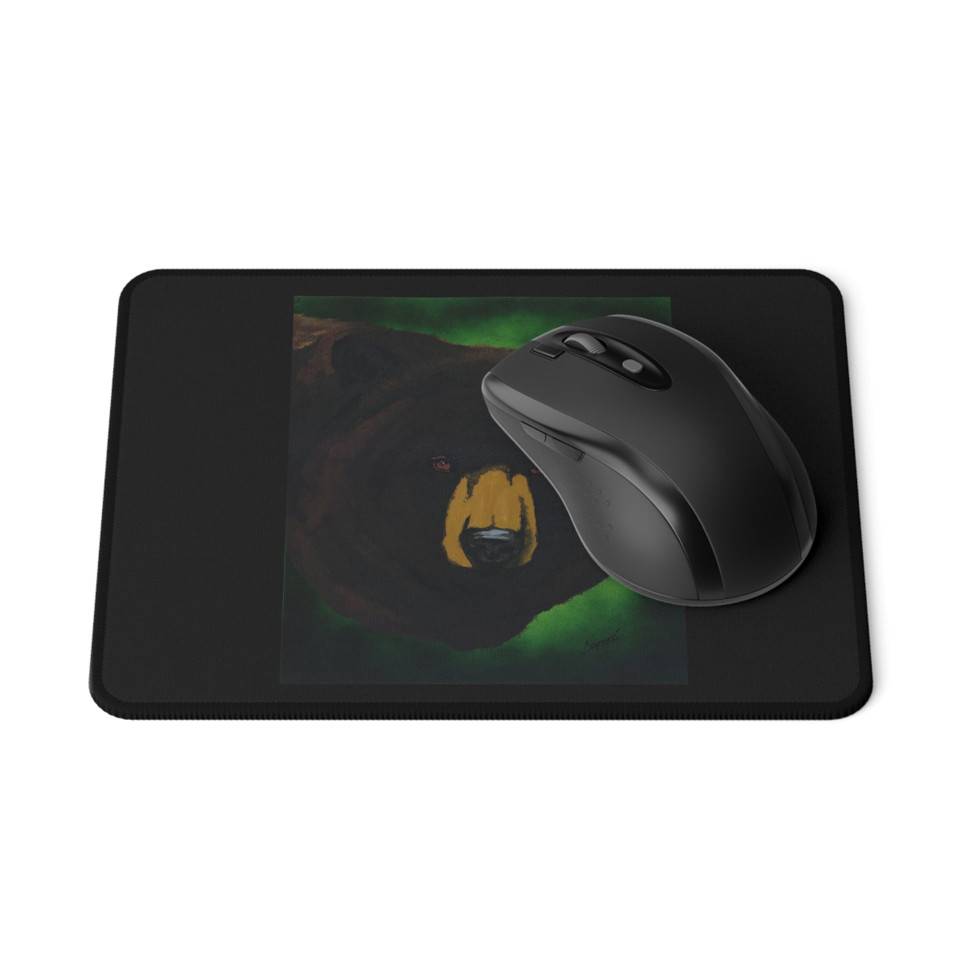 Painted Brown Bear Non-Slip Gaming Mouse Pad