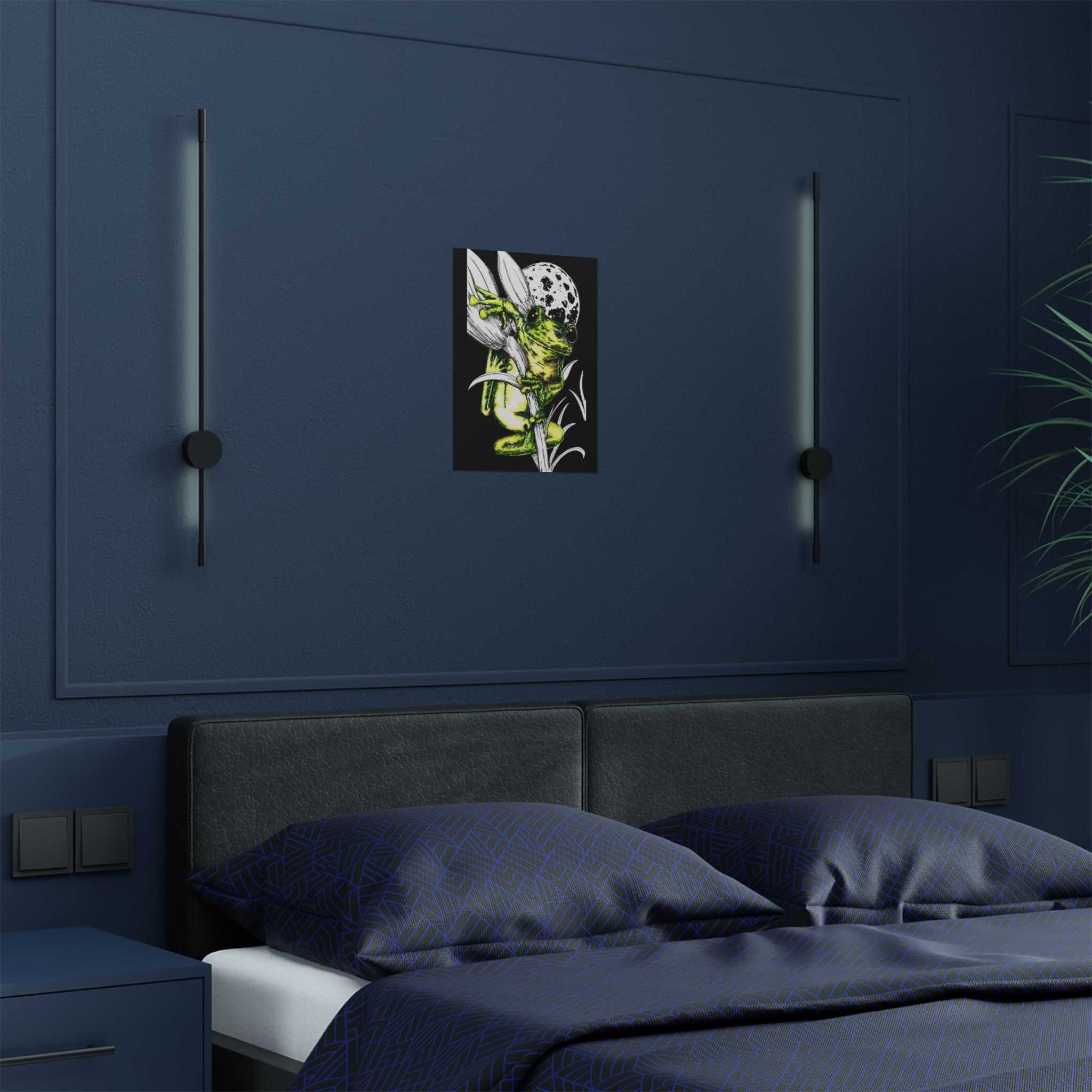 Transform your space with our Whimsical Frog Satin Poster - Vibrant Wall Art for Nature Lovers. Add a pop of color and whimsy to your home today!