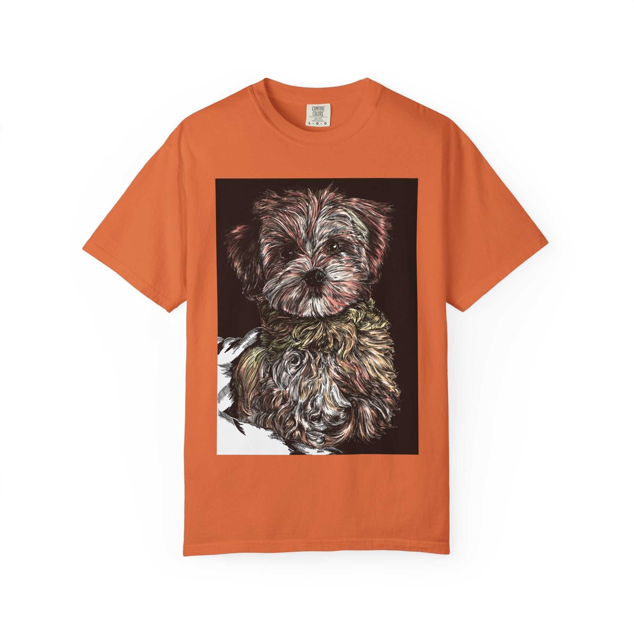 Elevate your style with our Puppy Art Unisex Garment-Dyed T-Shirt – Original Hand-Drawn design. Stand out from the crowd in this unique tee!