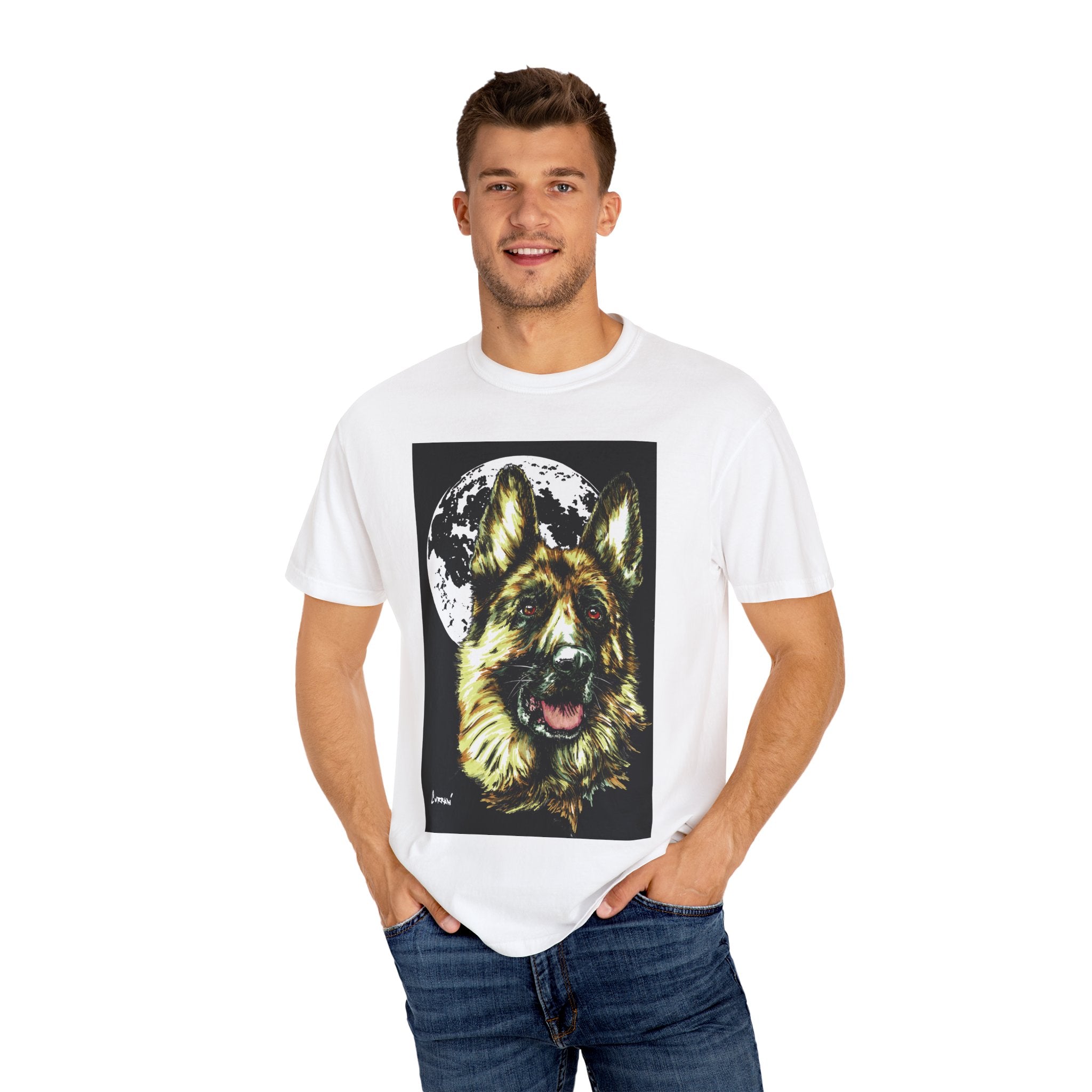 German Shepherd Hand Painted Unisex T-shirt