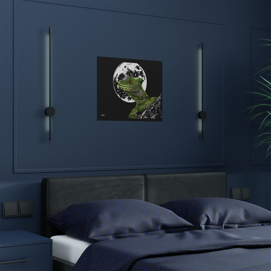 Lizard Moon Satin Poster | 300gsm Art Print for Home Décor